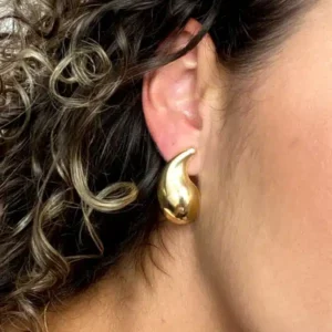 Brinco Vírgula Dourado - Imagem 2