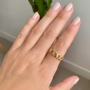 Anel Bloom Dourado - Imagem 3