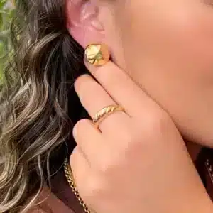 Anel Croissant Dourado - Imagem 2