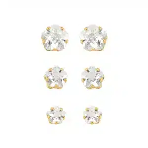 Trio de Brincos Stella Dourado